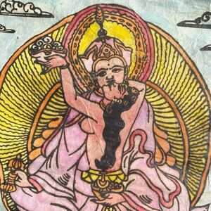 Vibrant Pink and Yellow Spiritual Art Painting